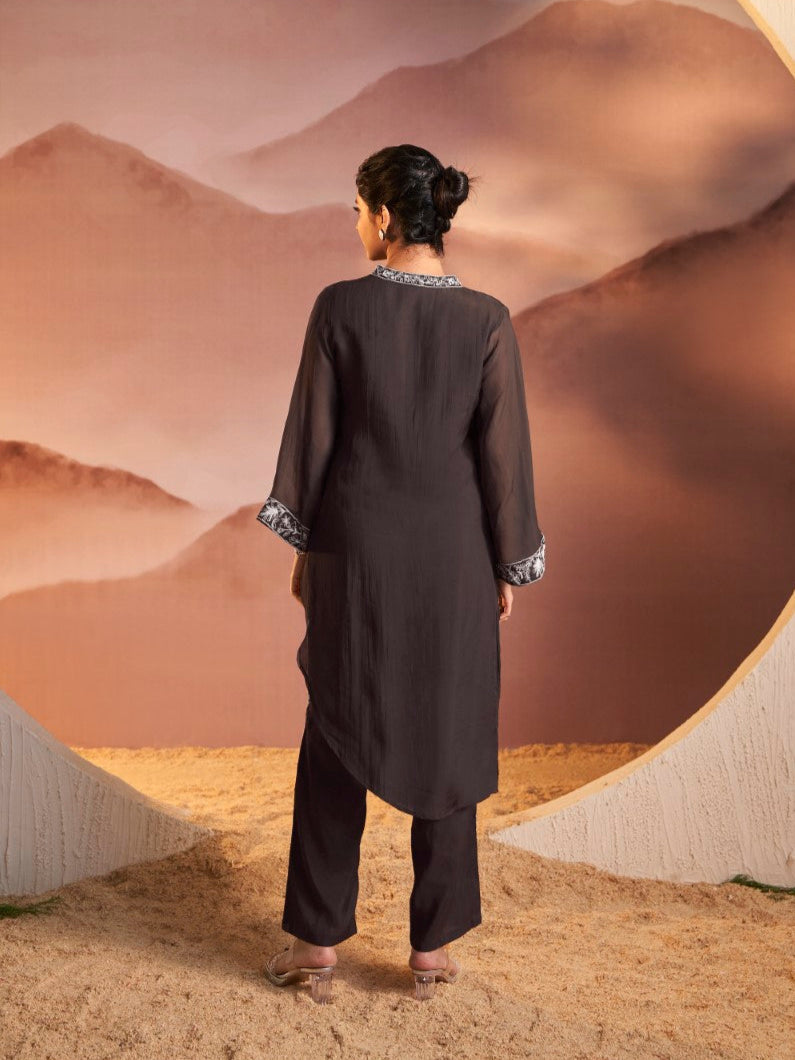 Kimaya jade full work fusion wear kurta pant set