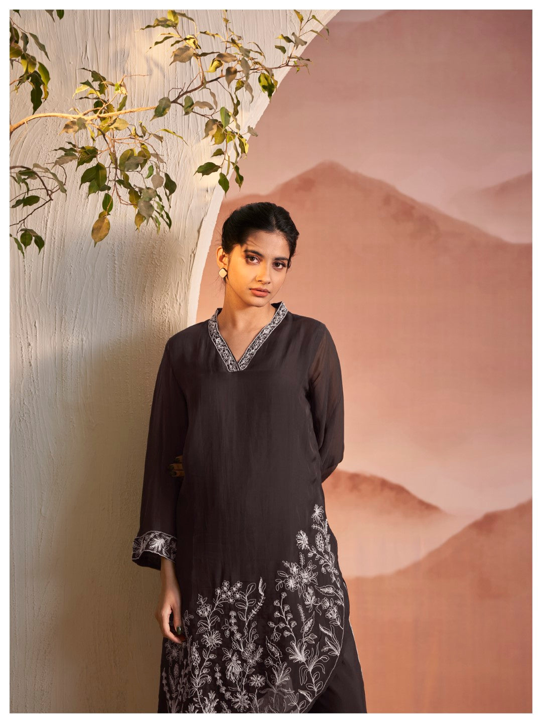 Kimaya jade full work fusion wear kurta pant set