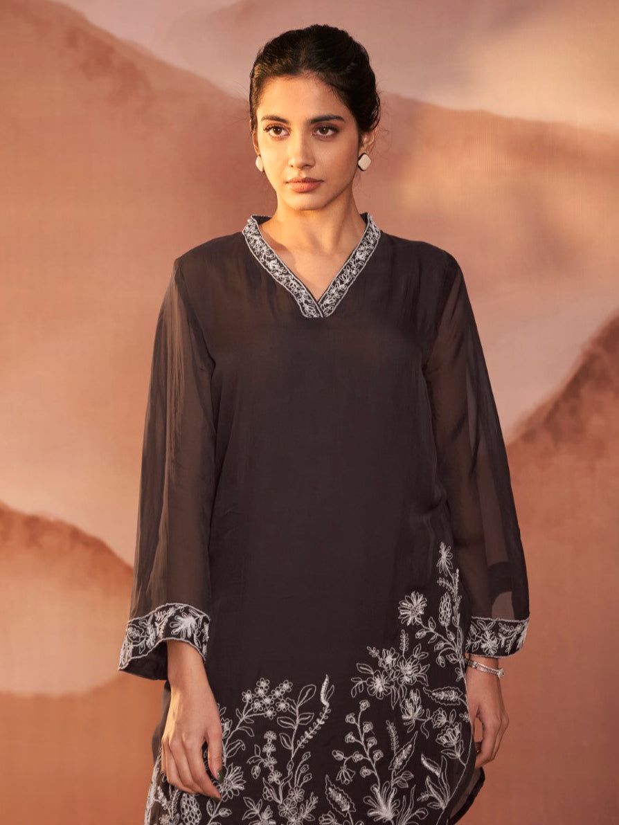 Kimaya jade full work fusion wear kurta pant set