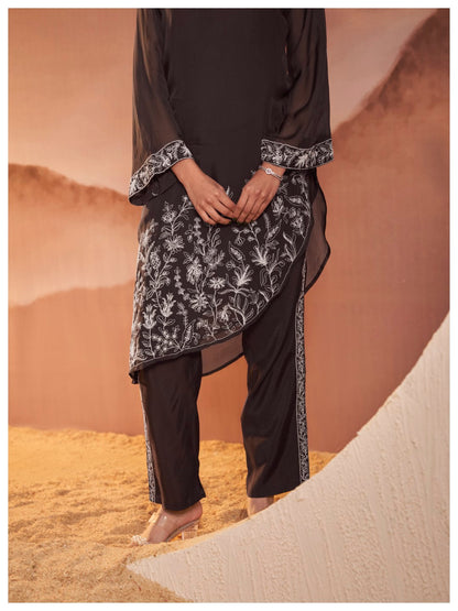 Kimaya jade full work fusion wear kurta pant set