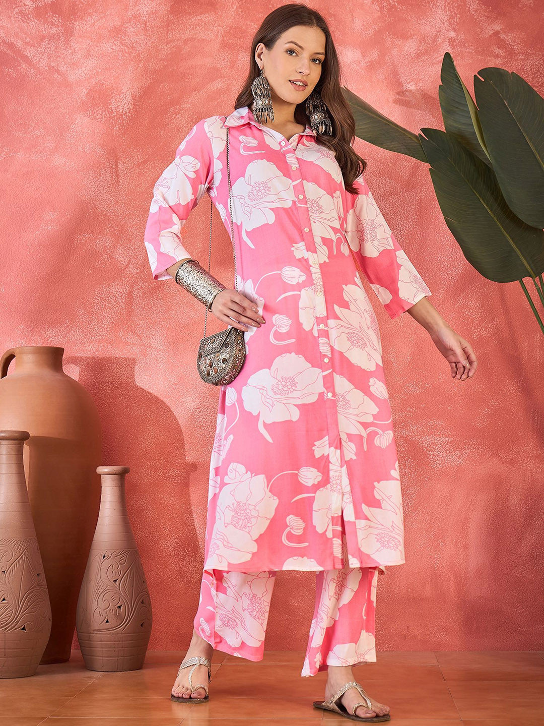 Women Floral Printed Kurta with Palazzo