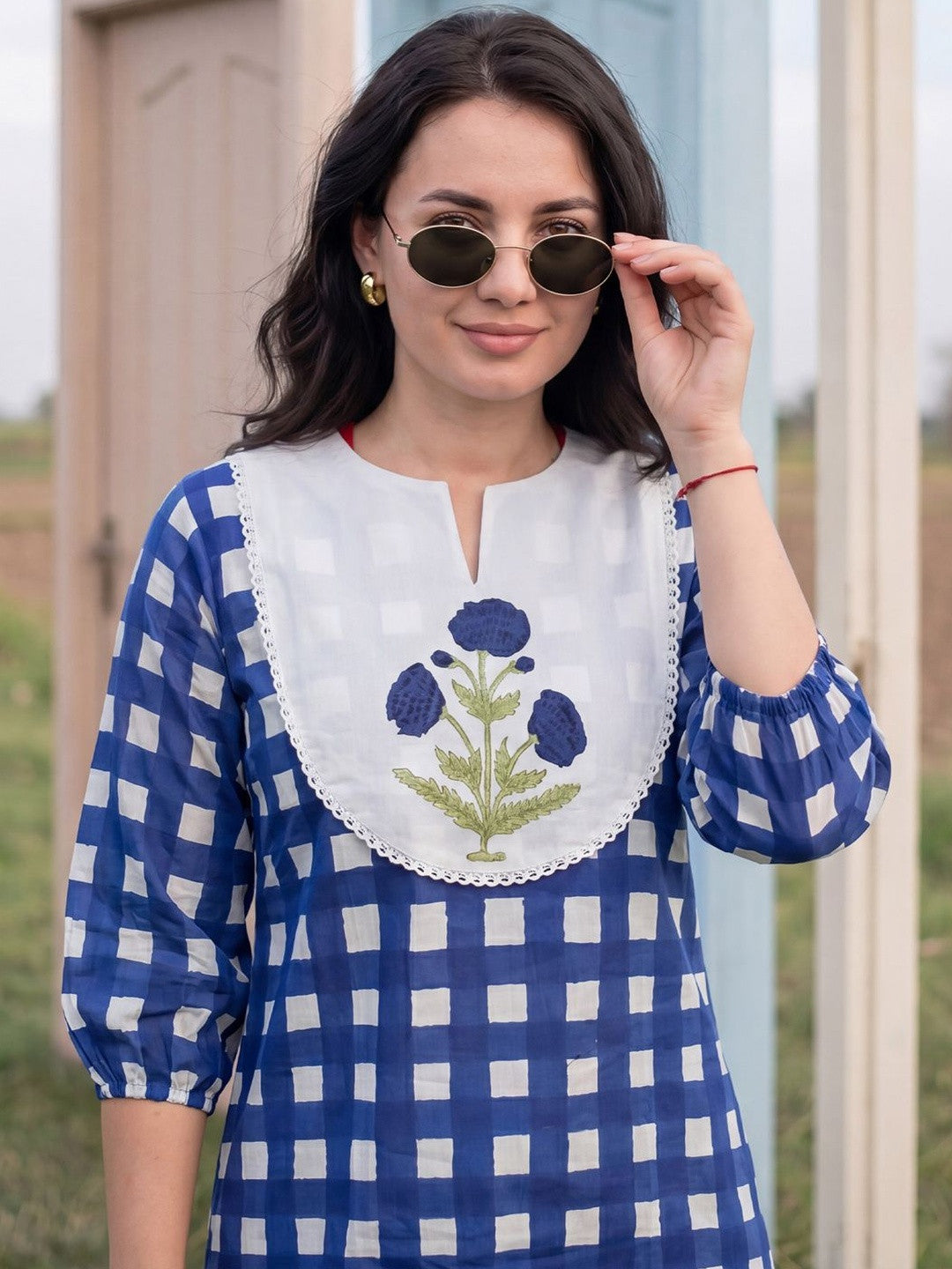 Women Printed Regular Pure Cotton Kurta with Trousers