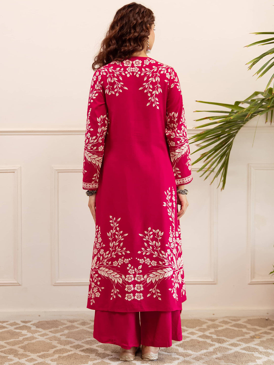 Women Printed A-Line Kurta & Palazzos