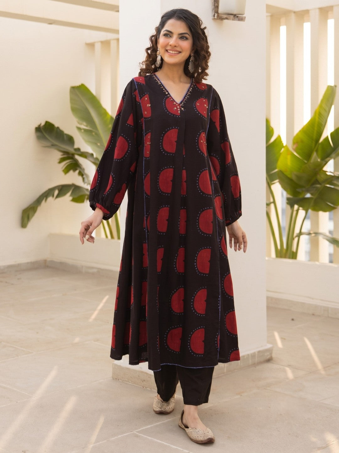 Karen Jade Cotton Kurta Pant Set