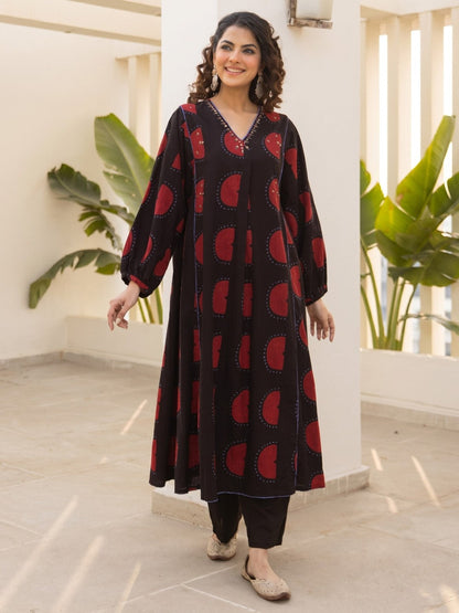 Karen Jade Cotton Kurta Pant Set