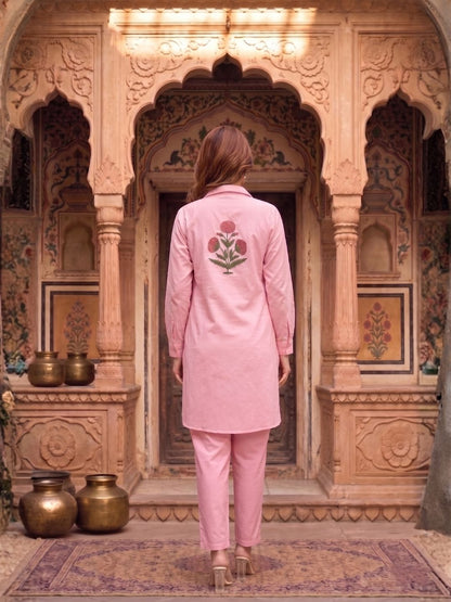 Sarvo softpink cotton co-ord set
