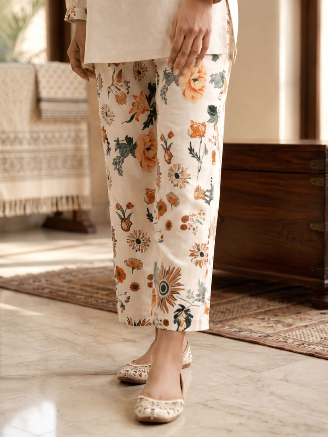 Rashmika Pearl Cotton Co-ord Set