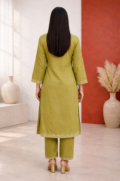 Molly Thyme Embroidered Suit Set