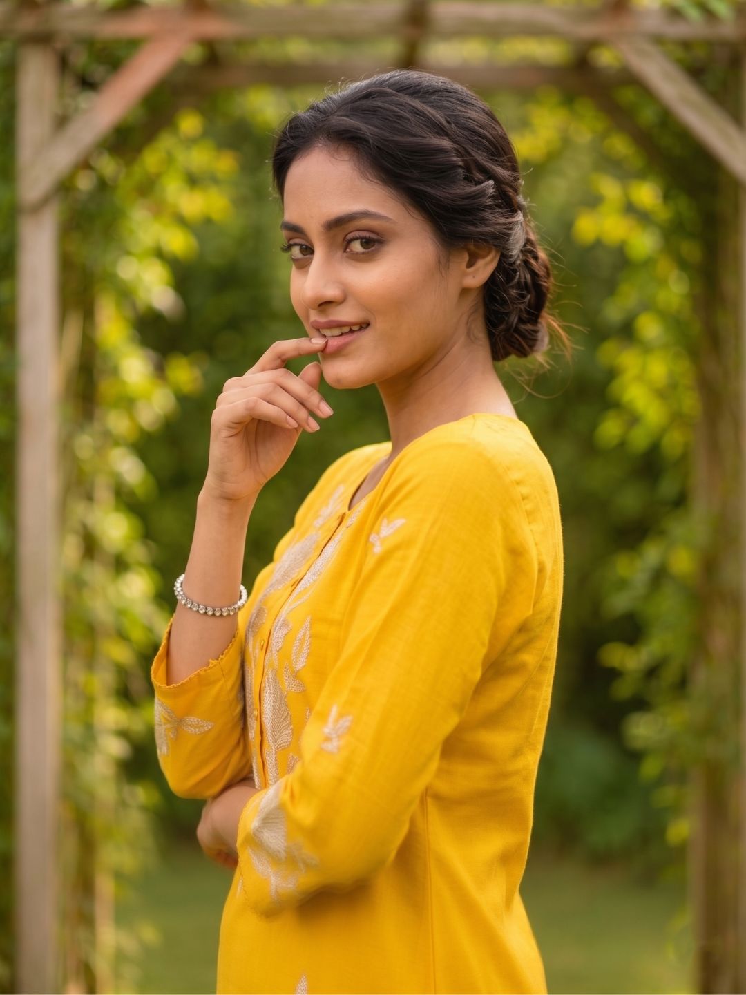 Nadira honey embroided Lawn suit set
