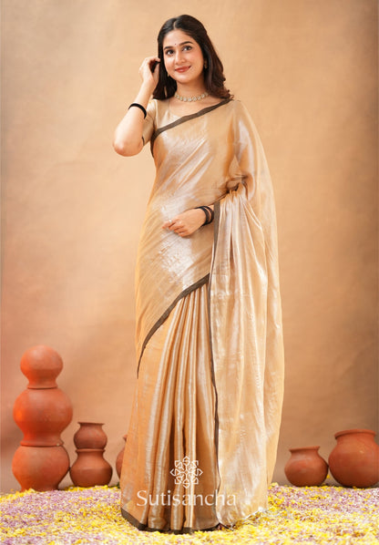Dhiyona SS Woven Poetry Artisanal Handloom Tissue Cotton Saree