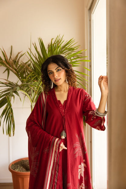 Karen melon cotton suit set
