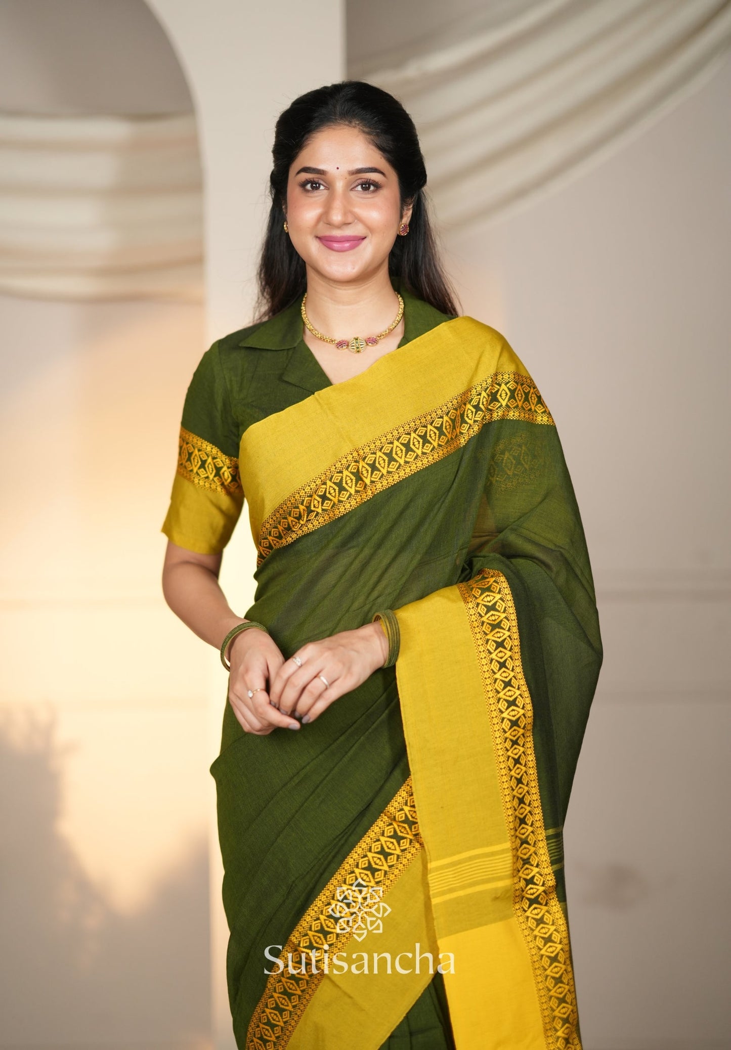 Dhiyona SS Timeless Weave Bengal Cotton Saree by Sutisancha