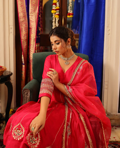 Riya Pink Muslin Suit Set