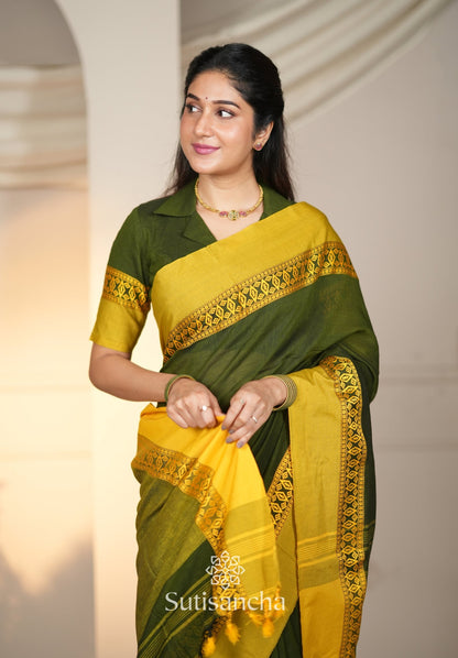Dhiyona SS Timeless Weave Bengal Cotton Saree by Sutisancha