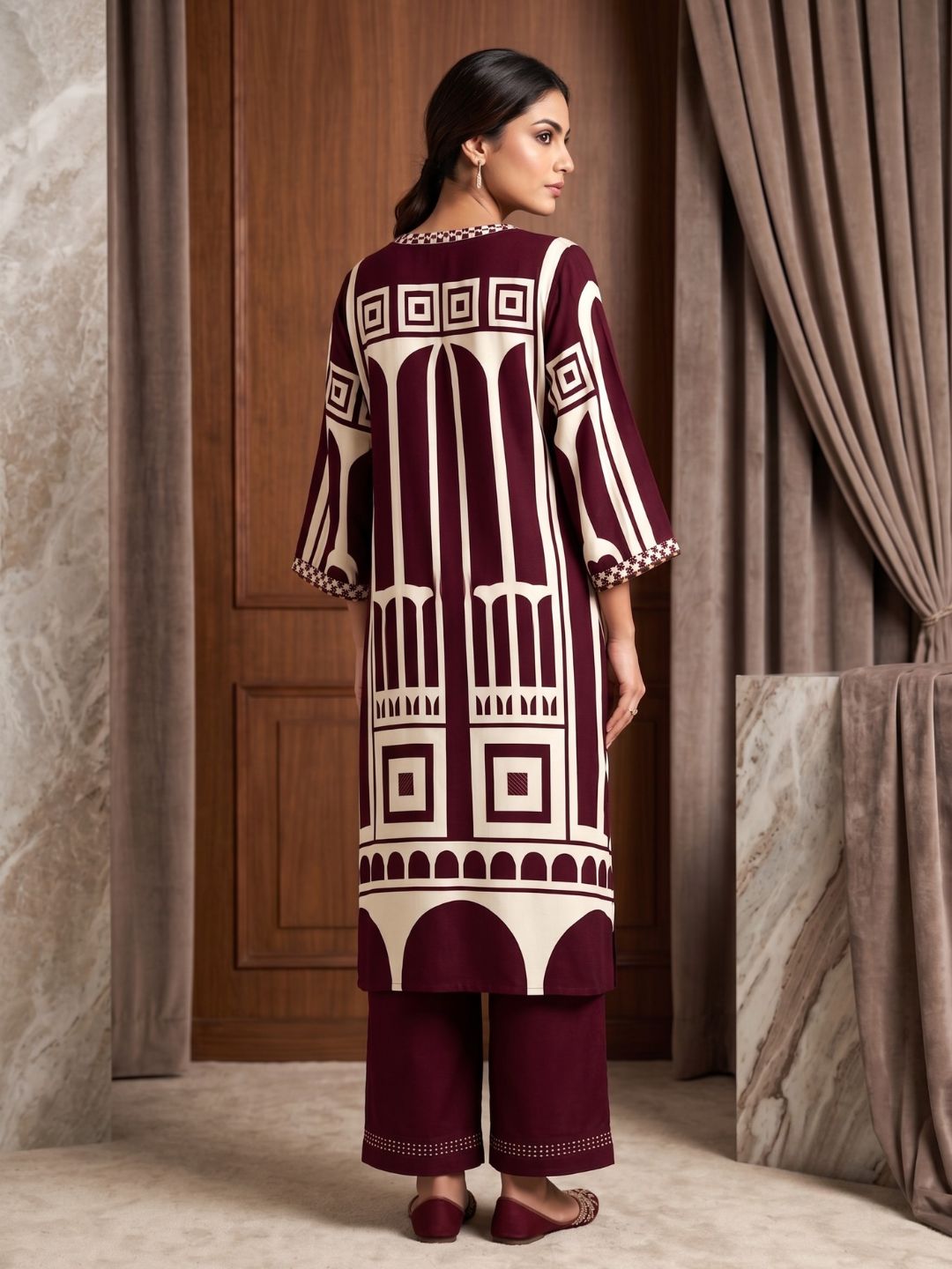 Sargun Mulberry Digital Printed Kurta Pant Set