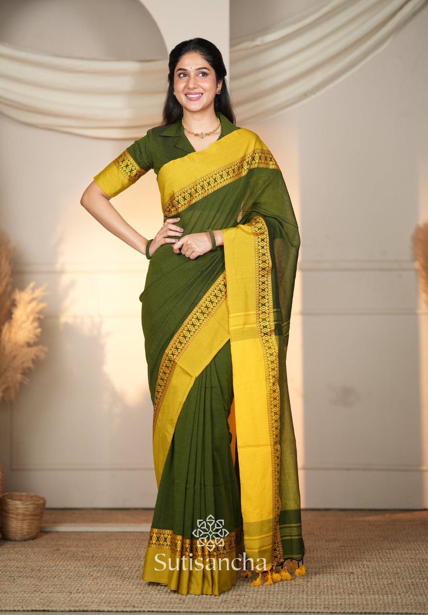 Dhiyona SS Timeless Weave Bengal Cotton Saree by Sutisancha