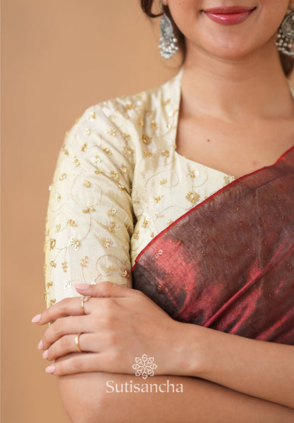 Dhiyona SS Beads Bloom Tissue Elegance