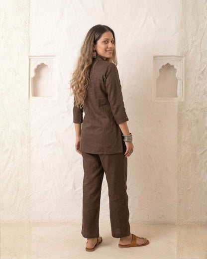 Sargi Earthwood embroidery cotton co-ord set