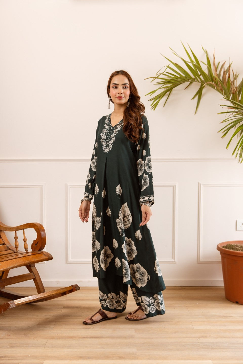 Karen pacific printed cotton kurta pant set