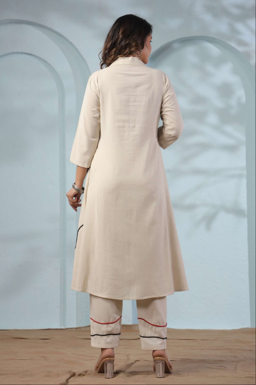 Sargi faces embroidery cotton kurta pant set