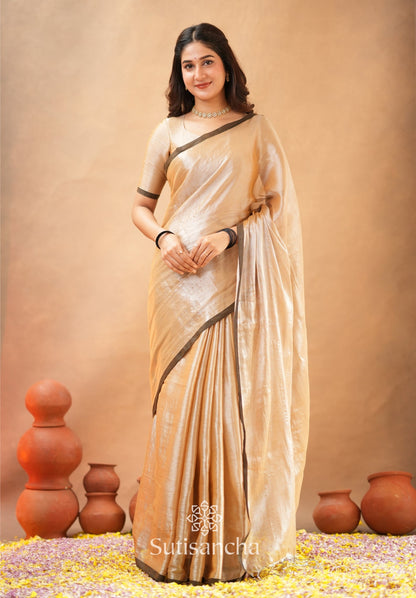 Dhiyona SS Woven Poetry Artisanal Handloom Tissue Cotton Saree