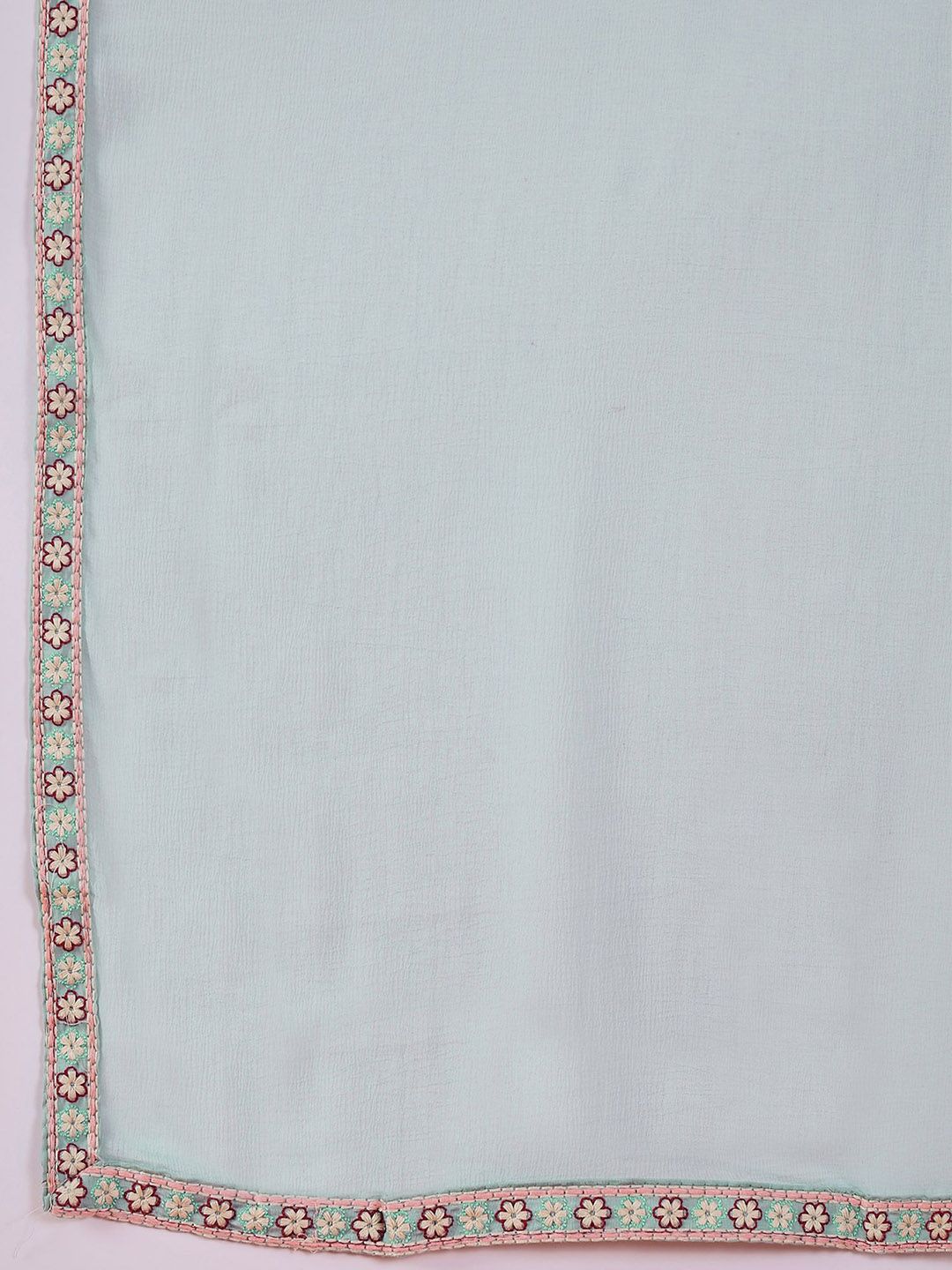 Dhiyona SN Embroidered V-Neck Kurta, Palazzo & Dupatta Set