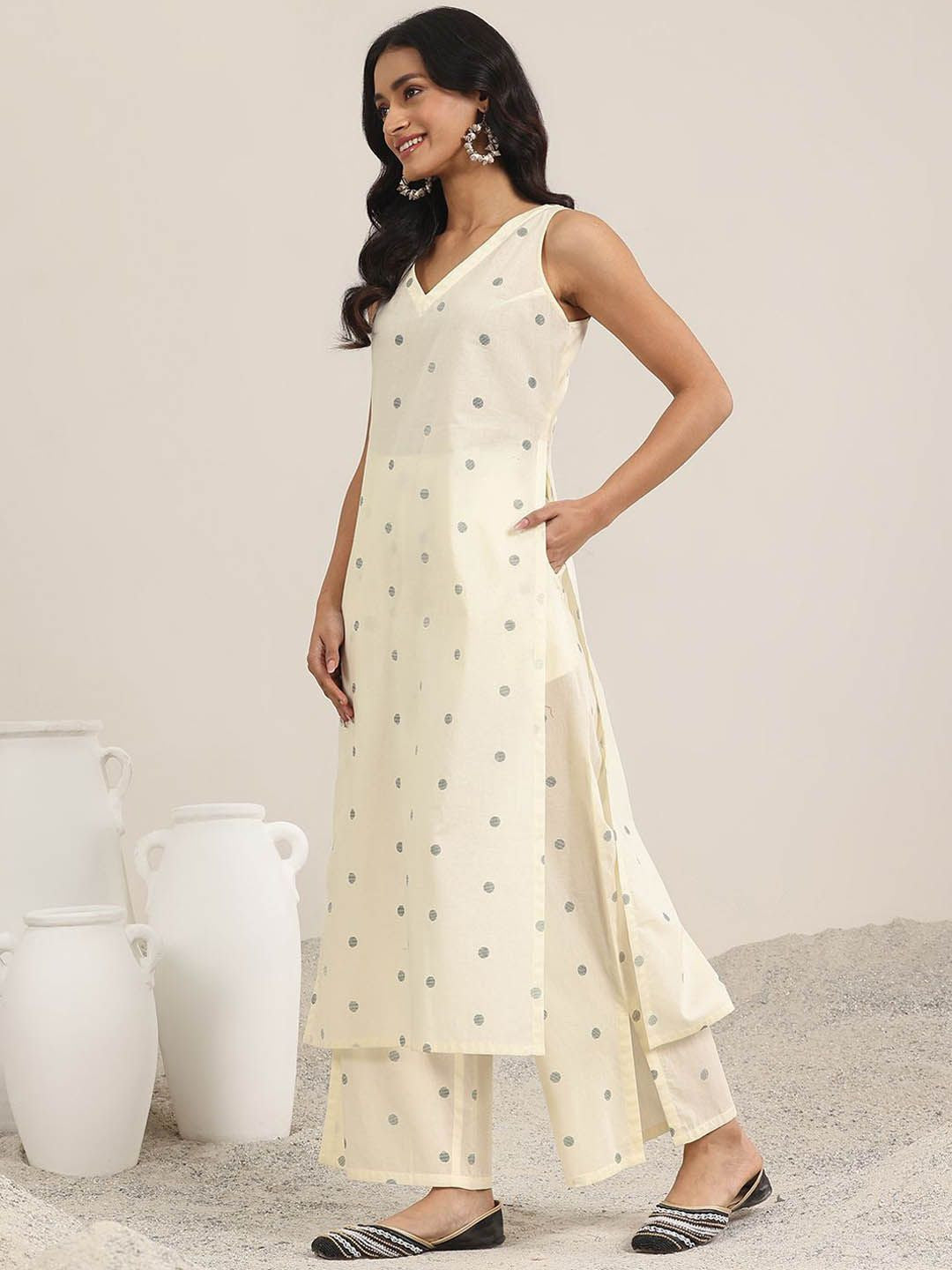 Women Geometric Printed Kurta with Palazzos