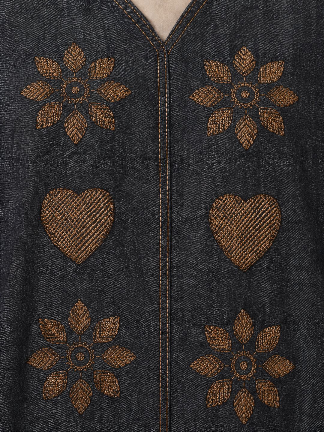 Prisha heart denim co-ord set