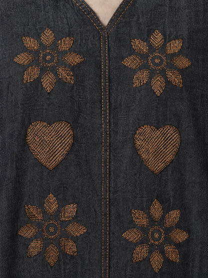 Prisha heart denim co-ord set
