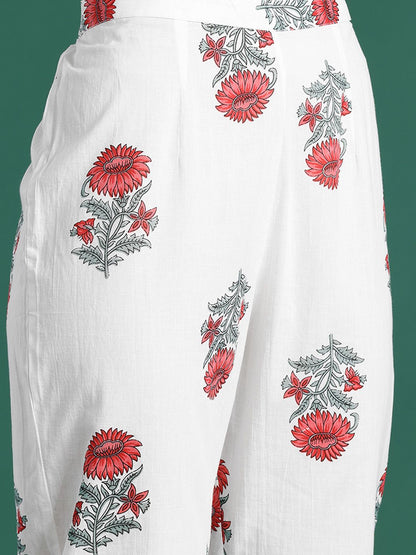 Paisley Printed Pure Cotton Kurta with Trousers