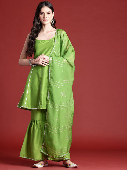 Dhiyona AN Regular Kurta With Sharara & Dupatta