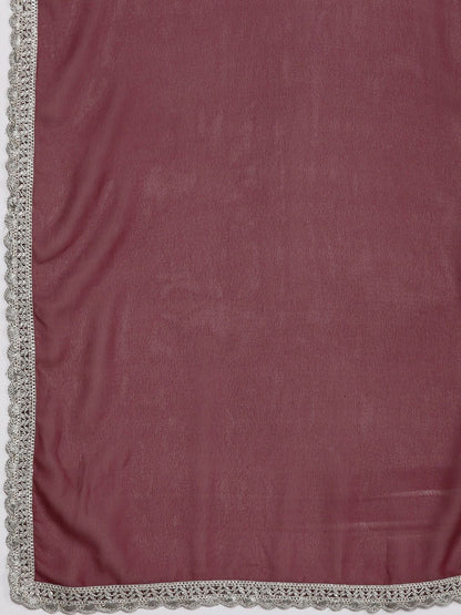 Dhiyona IE Women Embroidered Straight Sequinned Kurta with Sharara & With Dupatta