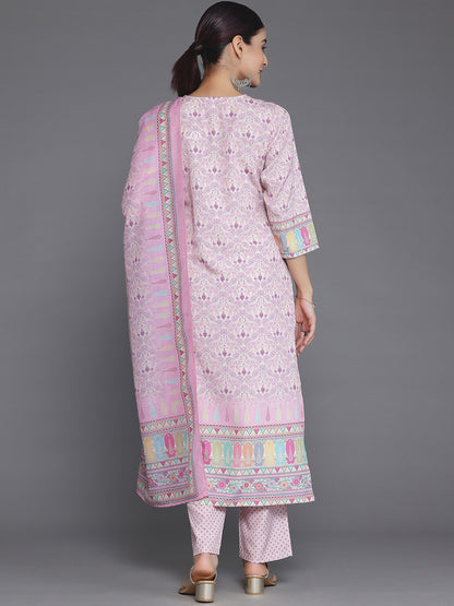 Ethnic Motifs Printed Regular Kurta with Trousers & Dupatta