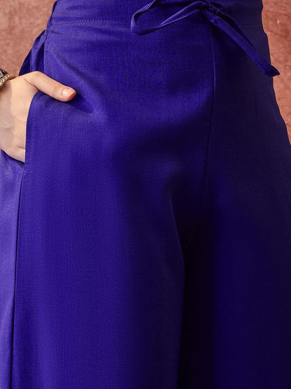 Dhiyona SN Embroidered Round Neck Kurta Palazzos & Dupatta