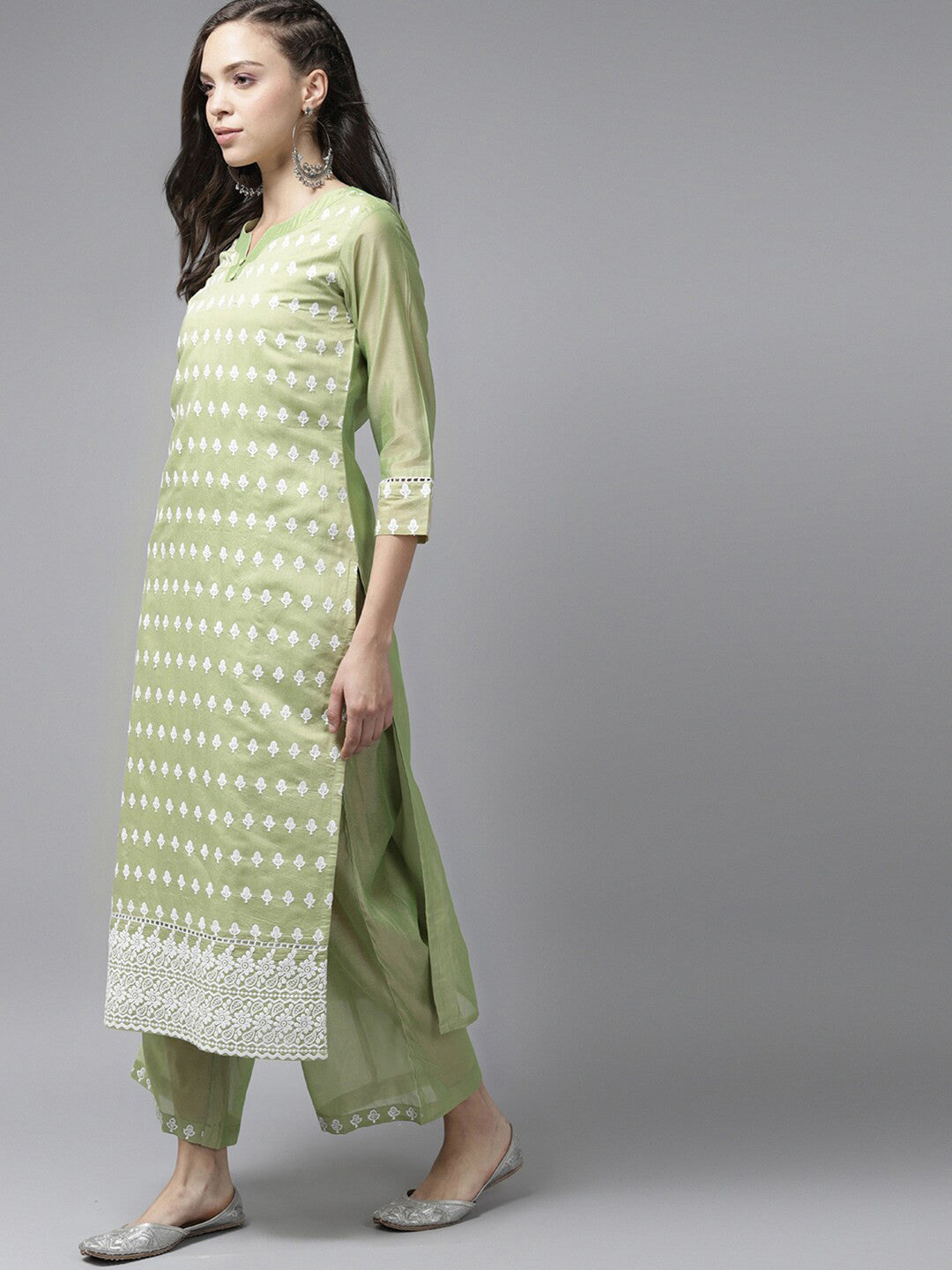 Floral Embroidered Kurta with Palazzos