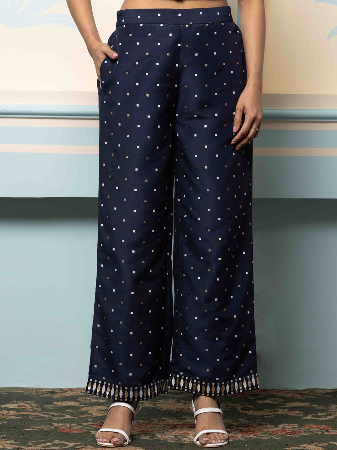 Dhiyona IS Women's Women Printed Regular Kurta with Trousers