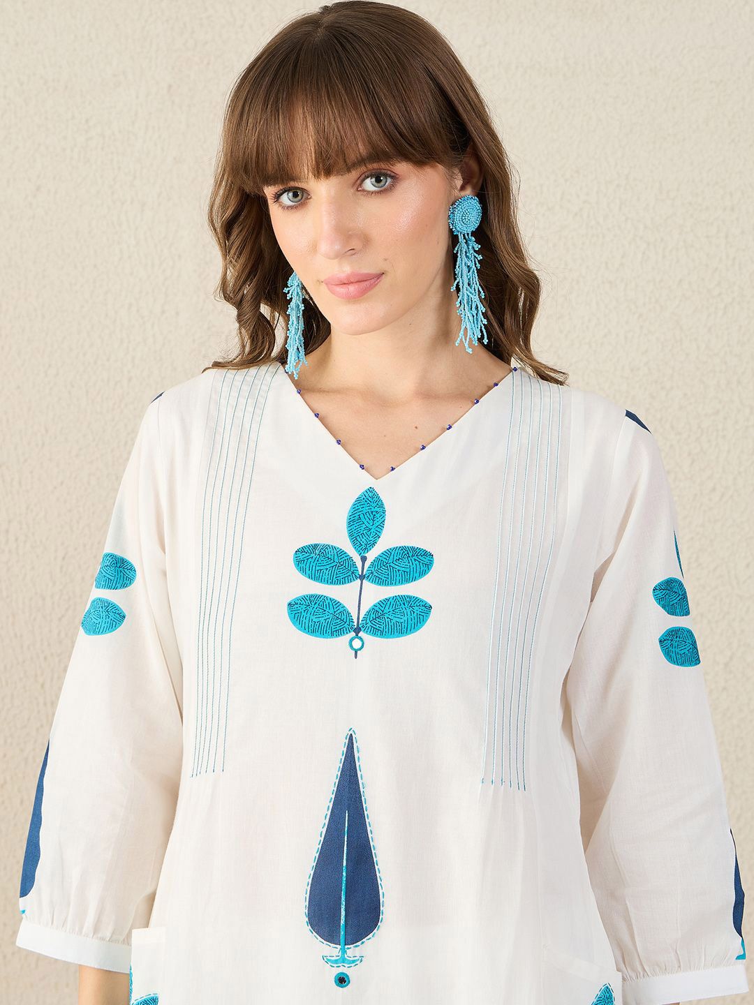 Dhiyona IE Printed Pure Cotton Tunic With Palazzo