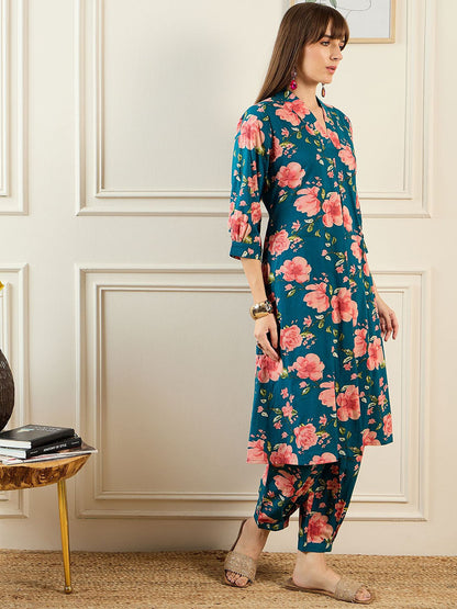 Women Teal Kurta Sets