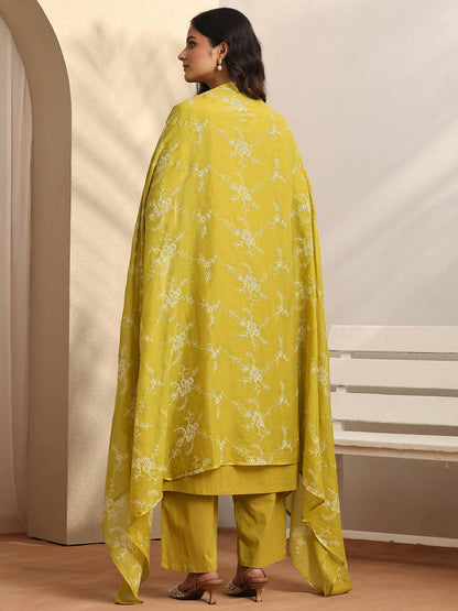 Women Ethnic Motifs Embroidered Regular Thread Work Kurta with Palazzos & With Dupatta