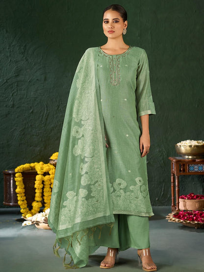 Dhiyona KL Women Handwork Embroidered Regular Kurta with Palazzos And Dupatta