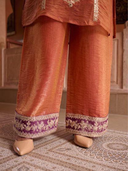 Gaurisha Rust full work premium suit set