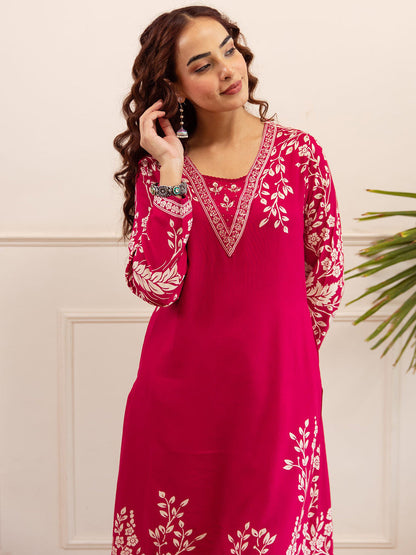 Women Printed A-Line Kurta & Palazzos