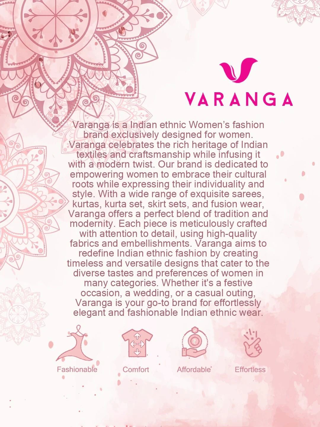 Dhiyona VA Women'sEthnic Motifs Printed Chanderi Silk Notch Neck Straight Kurta With Trousers