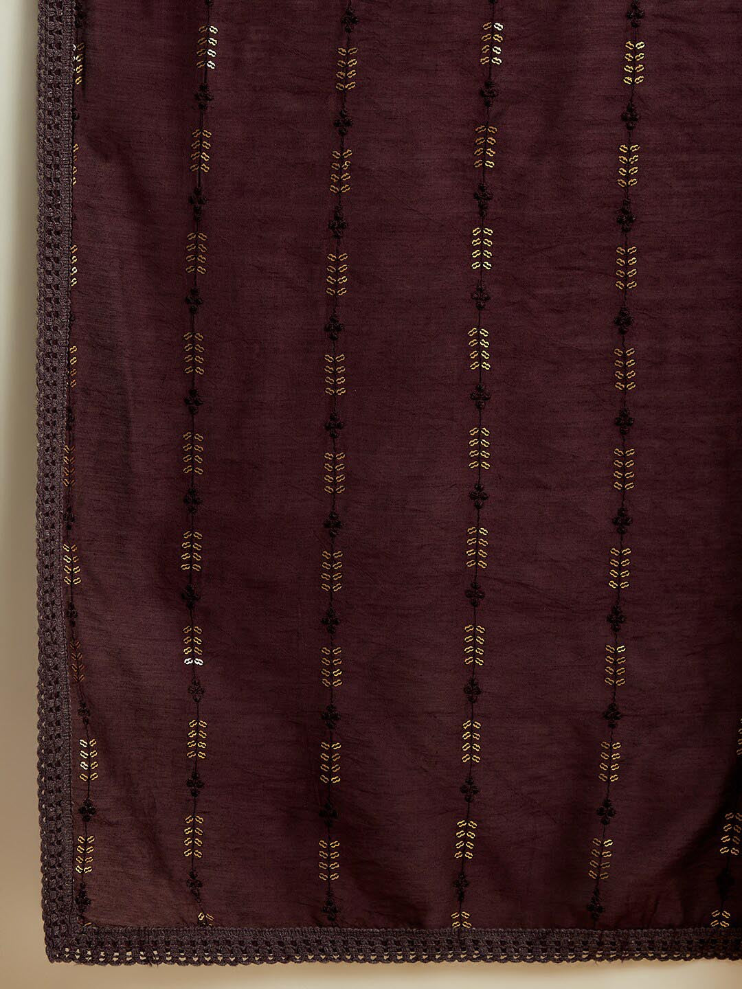 Ethnic Motifs Embroidered Regular Thread Work Pure Silk Kurta Set