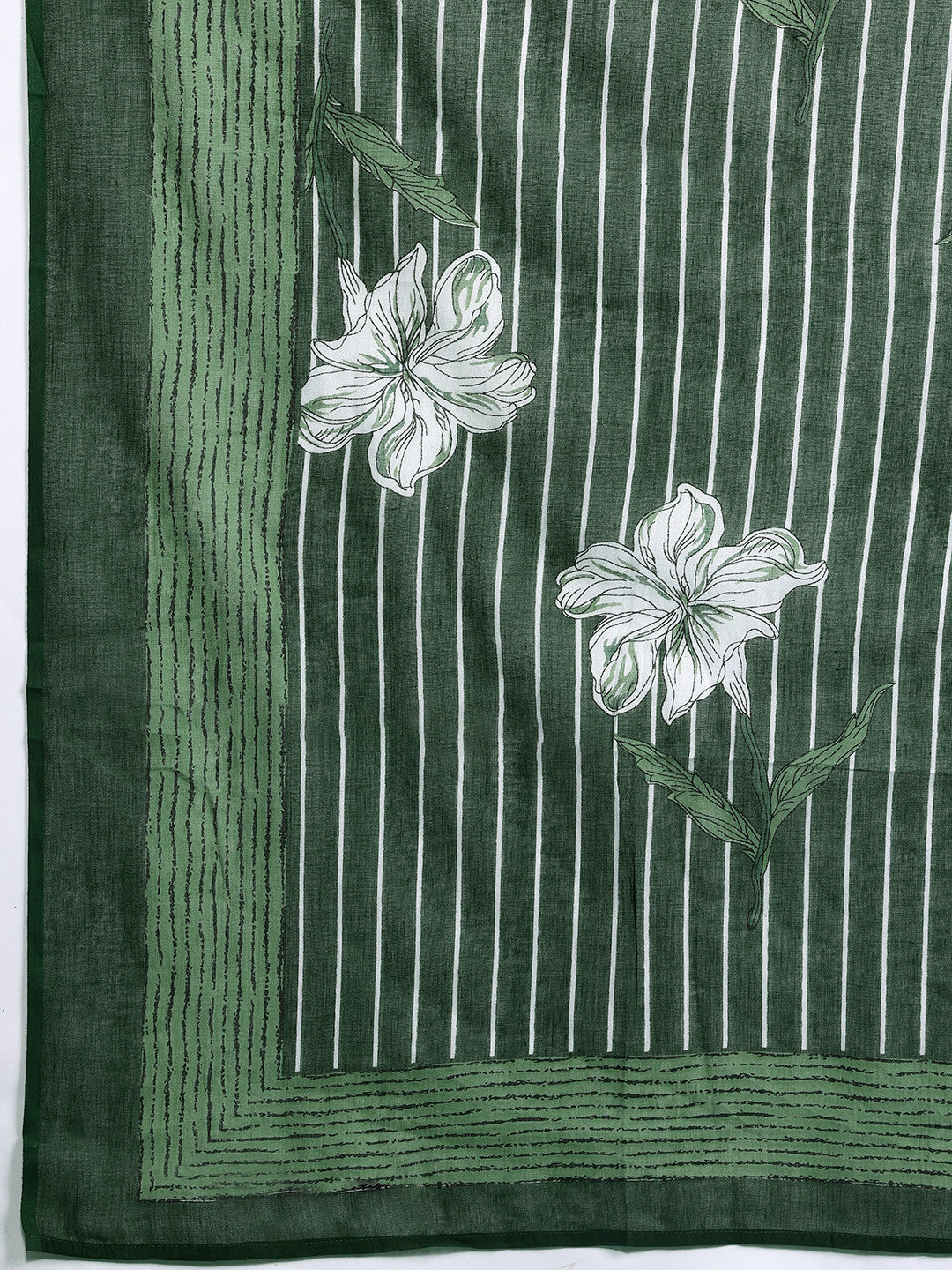 Floral Printed Regular Pure Cotton Kurta with Trousers & Dupatta