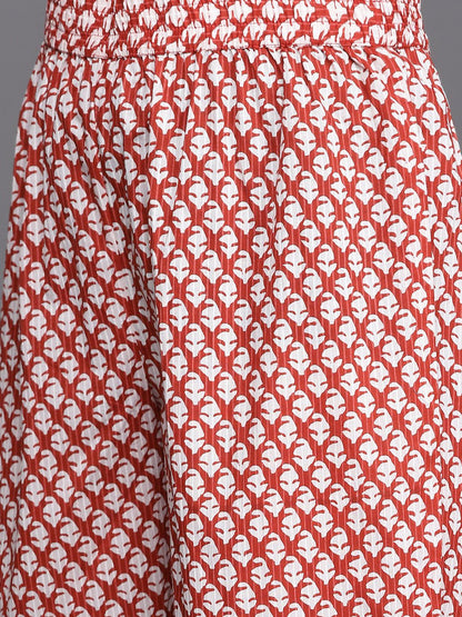 Dhiyona VA Women'sFloral Printed Pure Cotton Kurta with Trousers & With Dupatta