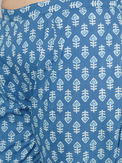 Dhiyona KL Plus Size Floral Printed Gotta Patti Pure Cotton Kurta Set & With Dupatta