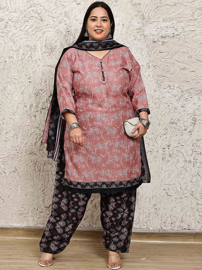 Dhiyona KL Women Floral Printed Regular Kurta with Salwar & With Dupatta