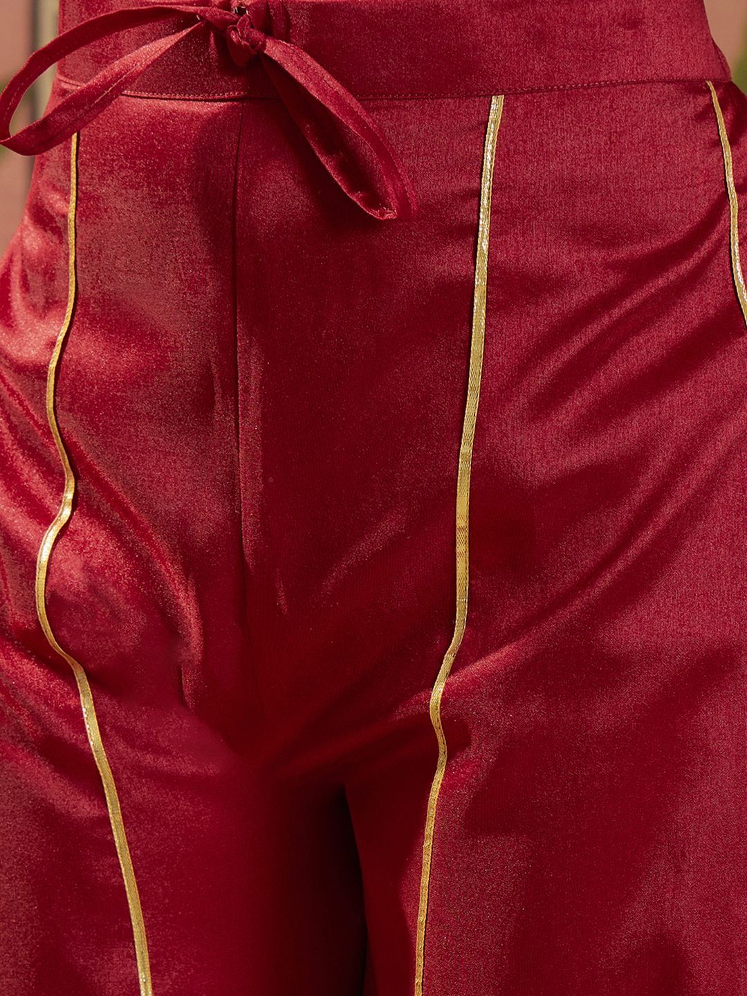 Dhiyona SN Embroidered A-Line Kurta With Palazzo & Dupatta