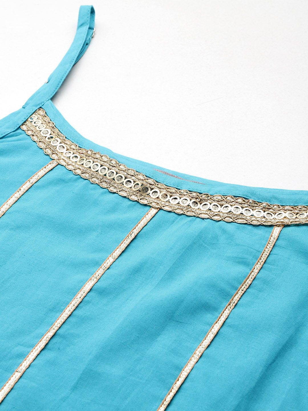Dhiyona AN Tyohar Collection Gotta Patti Pure Cotton Kurti with Sharara & Dupatta